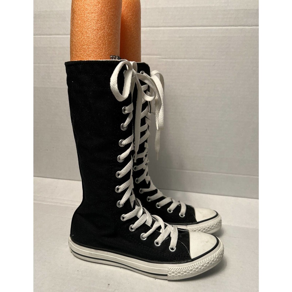 Converse All Star Chuck Taylor Knee High Sneakers Zip Shoes Junior Size 1